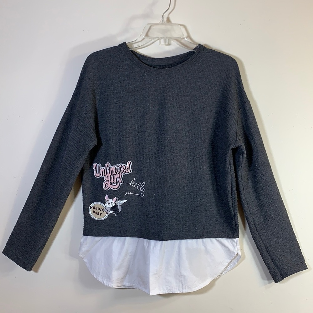 NEW! Bershka BSKGirl Embroidered Graphic Sweatshirt. S.